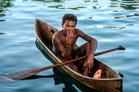 Solomon Islands Boy in His Dougout_0296