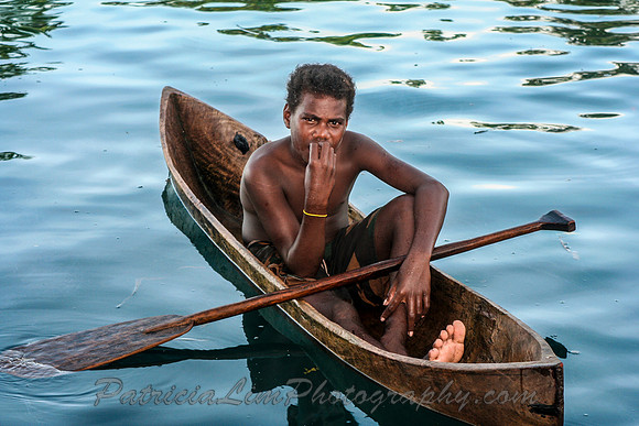 Solomon Islands Boy in His Dougout_0296