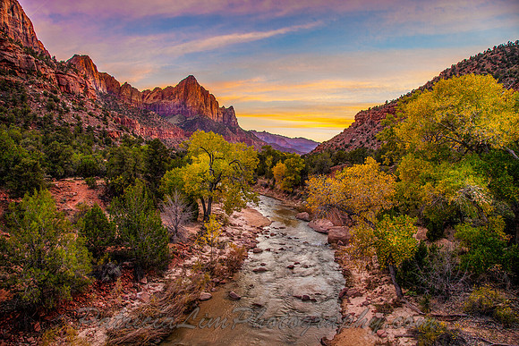 Zion NP, Virgin River Sunset_MG_6642